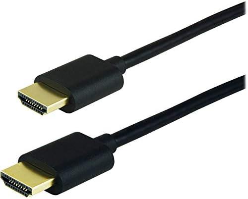 GE HDMI Cable, High Speed, Ethernet, 4 Foot HDMI, 4K Ultra HD, Full HD 1080P, 10.2Gbps Data Transfer, Works with HDTV, Cable, Game Consoles, Blu Ray, and More, Gold Plated Connectors, Black, 33573