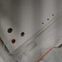 VIVOHOME Folding Sewing Craft Table, Rolling Sewing Machine Desk with Storage Shelves, Sewing Cabinet with Lift for Small Spaces, White