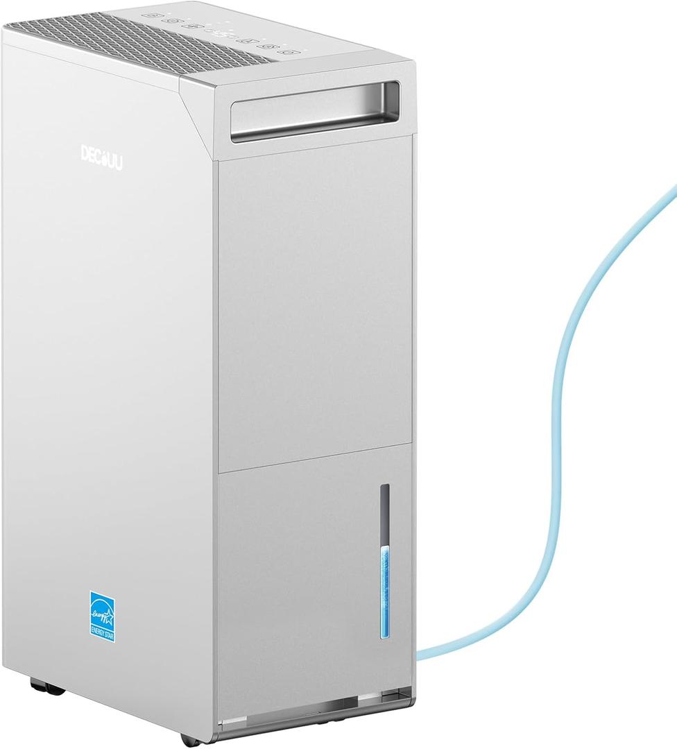 4800 Sq.Ft Energy Star Most Efficient 2024 Dehumidifier with Pump,DECIUU Max 100 Pint Dehumidifier for Basement with Drain Hose,Intelligent Humidity Control for Home Bathroom Garage