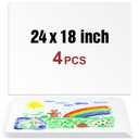4 Pcs Corrugated Plastic Board 18x24 for Projects Art Crafts, Poster Board Blank Yard Signs Sheets, IKAYAS 18x24 Inches White Blank Yard Signs Corrugated Plastic Sheets Signs