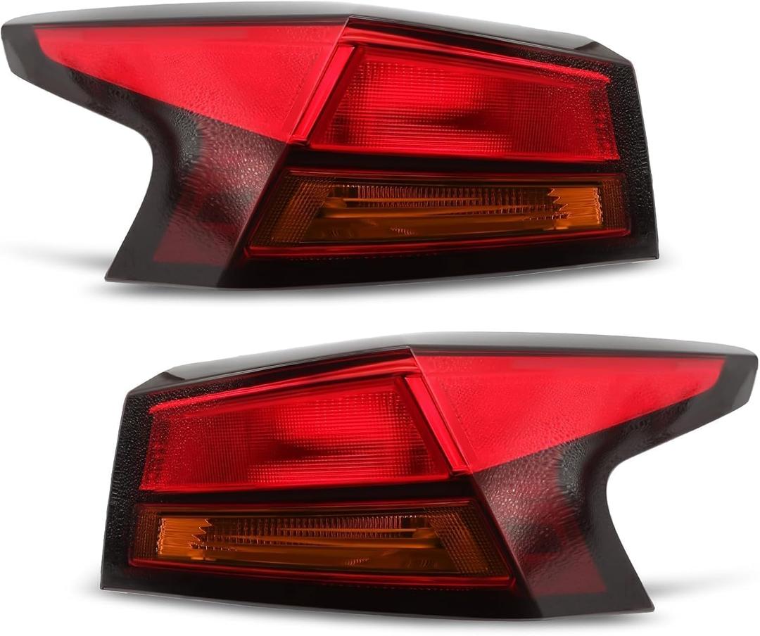 Tail Light Assembly w/Bulbs Left & Right Compatible with Altima 2019 2020 2021 2022 Rear Brake Lamp Taillight NI2804118 265556CA1A NI2805118 265506CA1A