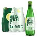 Maison Perrier Lime Flavored Sparkling Water, 16.9 FL OZ Plastic Water Bottle (6 Count) [BBD: 04/30/2027]
