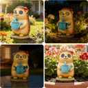 Garden Statues Hedgehog with Solar Moving LED Eyes Outdoor Animal Figurines Decorations for Patio Yard Lawn Ornaments Gifts for Birthday Easter Housewarming (Hedgehog)