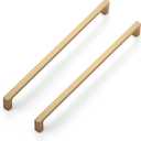 Ravinte 10-Pack 10-Inch Solid Square Cabinet Pulls - Champagne Bronze Handles for Kitchen Cabinets & Drawers