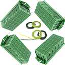 Takytao Floral Foam Cage 4 Pieces, Floral Foam for Artificial Flowers, Dry Floral Foam Blocks for Fresh Flower Arrangement Decoration, Wedding, Interior and Garden