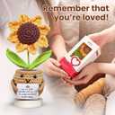 Gossby Positive Sunflower Crochet - Mother's Day, Thank You Gift for Women - Basket Stuffers - Graduantion, Nurse Week 2026 - Appreciation, Christmas, Birthday Gift for Mom, Teacher, Coworker, Friend