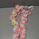 Suncalla Plumeria Graduation Lei 2026 Pink White Hawaiian Ribbon Graduation Braided Lei with Flowers for Adults Class of 2026 School College Student Congrats Grad Gifts Party Accessories