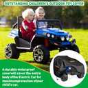 Large Toy Car Cover, Heavy Duty 420D Oxford Fabric Kids Ride-On Power Wheels Cover, Universal Covers for Kids Electric Vehicle, Waterproof, Anti-UV, Waterproof Strip,3 Reflective Strips, Windproof Buckles