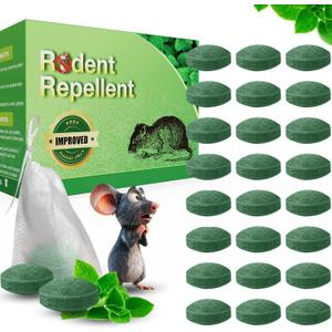 12PCS Rodent Mice Repellent, Peppermint Oil to Repel Mouse and Rats, Rodent Mice Repellent for Car Engines