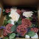 5FT Artificial Rose Flower Burgundy Fake Floral Garland for Wedding Ceremony Backdrop Arch Flowers Table Centerpieces Decorations