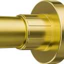 Ausemku Shower Curtain Rod 32-80 Inch Adjustable - 1 Inch Diameter Heavy Duty No drill Spring Tension Shower Rod, Non-Slip Rustproof Telescopic Rod for Bathroom, Gold