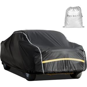 Pickup Truck Cover Waterproof All Weather, Outdoor Sun UV Rain Pickup Protection,6 Layer Heavy Duty Truck Cover, Length Up to 246 Inch(246"*79"*78") (Black)