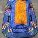 Snow Tube for Adults 2 Person, Heavy-Duty Inflatable Snow Sled with 600D Fabric Cover, Backrest, Tow Rope & Reinforced Handles, Hyperzoo Winter Toboggan–Ideal for Family & Friends