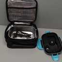 Electric Lunch Box for Adults  80W Heated Lunch Box with 12/24/110V,1.6L Portable Food Warmer with Stainless Steel Pot | Lonchera Electrica Portatil para Trabajo y Viaje