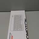 OMOTON Bluetooth Keyboard for Tablet/Android/Windows/iOS, with 7 Colors Backlight Rechargeable Wireless Mini Keyboard for Galaxy Tab A9+ / S9 FE / S10 / S11 / A11 Series etc, White