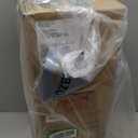 Deco 79 Ceramic Decorative Vase Marbled Centerpiece Vase with Angled Edge Opening and Rust Accents, Flower Vase for Home Decoration 7" x 7" x 21", Beige