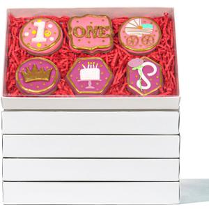 TEMLQPACK 55 PACK 9.5" x 6" x 1.2" Clear Cookie Boxes with Full Window,Bakery Boxes Cakesicle Boxes Chocolate Covered Pretzel Rods Boxes Macaron Boxes for Valentine's Christmas