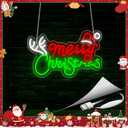 Merry Christmas Neon Sign - Gdbkabf Christmas LED Neon Light Up Signs for Wall Decor Home Decor for Xmas Party Bedroom Living Room Business Bars Shop Decoration USB Operated