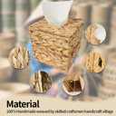 Box Covers Square Compatible with Kleenex-Square Natural Rattan Wicker Tissues Cube Decorative Boxon Table and Barthroom