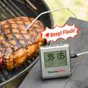 ThermoPro TP16 Large LCD Digital Cooking Food Meat Thermometer for Smoker Oven Kitchen BBQ Grill Thermometer Clock Timer with Stainless Steel Temperature Probe (Light Silver)