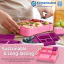 My Vesperbox Lite  Mini Lite - Kids Bento Lunch Box  Extra Durable Lunchbox for Toddlers and School  Leakproof, Child-Friendly, Ideal for Daycare, Preschool & Elementary School (Lite - Purple - 23x17,5x5cm)