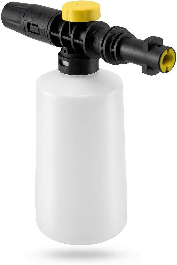 FJ6 Foam Cannon, Compatible with Kar-Cher K1-K7 Pressure Washers, 700ml Tank, Adjustable Spray Nozzle, for Cars, RVs, Garden Furniture, Patios