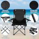 Yuntau 2 Sets Beach Chair with Umbrella Foldable Camping Chair Fold up Umbrella with Universal Clamp Large Portable for Outdoors Fishing Camping Hiking Travel Picnic Beach (Black,Blue,White)