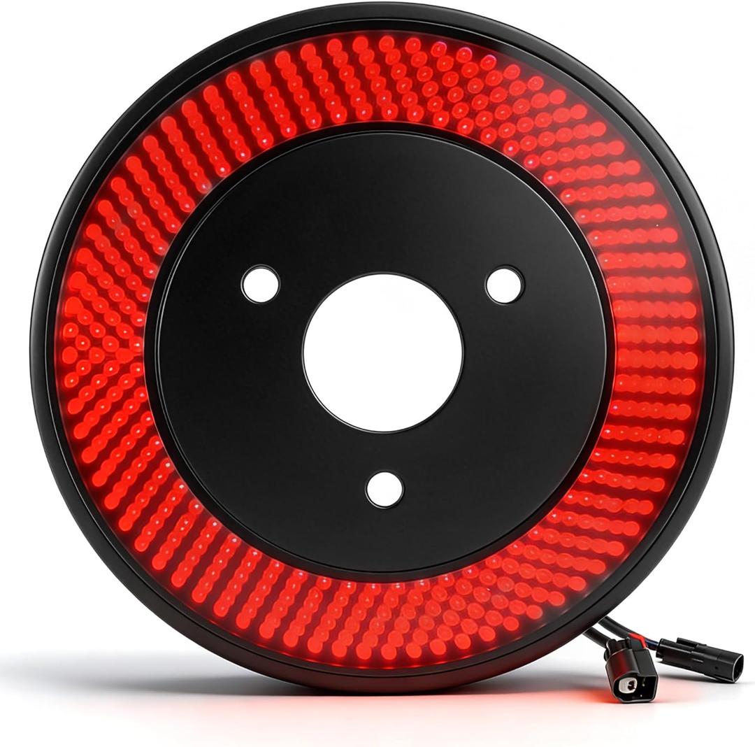 LED Spare Tire Brake Light Compatible with 2020-2024 Ford Bronco 2/4 Door, Plug-and-Play 3rd Brake Tail Light Ring, Rear Wheel Light Interior Accessories, Waterproof IP67