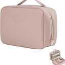 Set Patient Travel Makeup Bag, Multi Compartment Toiletry Cosmetic Bag, PU Leather Portable Cosmetics Bag, Cosmetic Bag With Compartments
