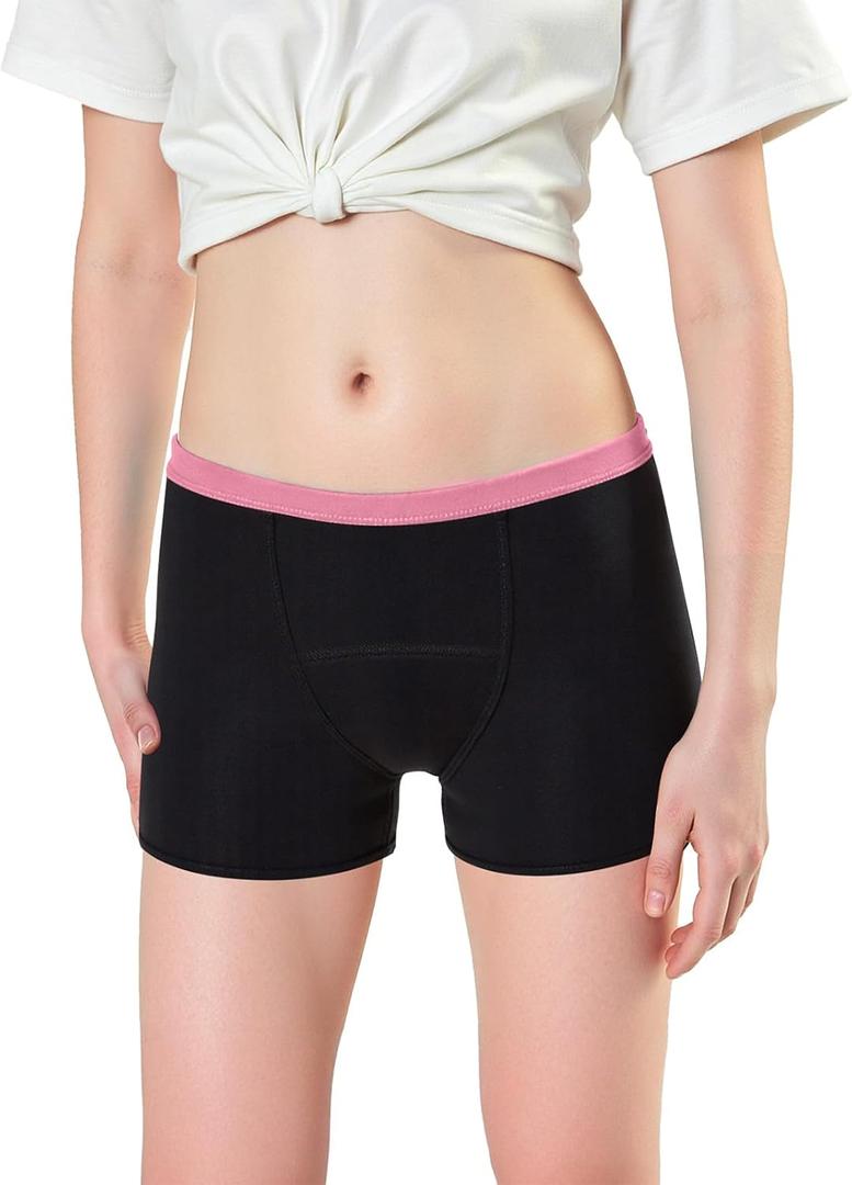 Lictin Period Underwear for Teens Girls, Absorbent Boy Shorts Period Panties Women (XL)