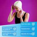 Sporti Bubble Swim Cap, Women Protection Bathing Cap, Anti-Slip Interior Grip, Made from Latex/Rubber & Keep Head Warm, Orange