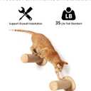 FUKUMARU Cat Wall Furniture, 11.8 Inch Cats Steps for Drywall, Kitten Stairs for Wall Mounted with Jute Scratching Kittens Shelf, 2 of Pack