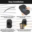 Vinyl Siding Mounting Blocks, 8141DBL Siding Mounting Kits with Built-in Electrical Box for 1/2 inch Lap Double, Outdoor Mounting Plate Kit, 1 Pack
