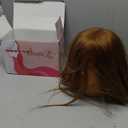 Mannequin Head with 100% Real Hair, TopDirect 18" Brown Real Hair Cosmetology Manikin Head Hairs Styling Hairdressing Practice Training Doll Heads with Clamp Holder and Tools
