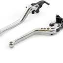 CNC Clutch Brake Levers Fit for RE Classic 350 350cc Meteor 2021-2025, Super Meteor 650 2023, Hunter 350 HNTR 2022-2024 Silver Long