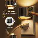2 x L LOHAS LED Night Lights Plug into Wall 2 Pack, Dusk to Dawn Sensor Nightlight, Brightness Adjustable, 3000K Soft White