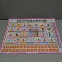 6Pcs Communication Board for Non Verbal Adults Picture Symbol Communication Cards Speech Therapy Tools for Autism Toddlers Kids Aphasia Stroke Patients Hospital Care Home Use Talking Placemats