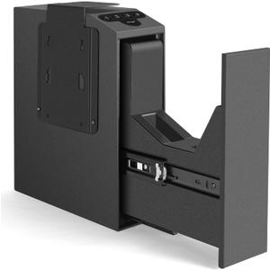 Digital Slider Handgun Safe, Pistol Safe for Nightstand, Desk, Bed Side, Wall, Truck - Auto Sliding Door Hand Safe for Pistol