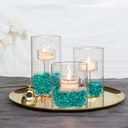 HappyFiller 4400 PCS Teal Tiny Acrylic Beads Gemstone Party Confetti Table Scatters Gems 7mm for Vase Filler,Floral Arrangement,Bridal Shower Decoration,Home Centerpieces,Candle Display