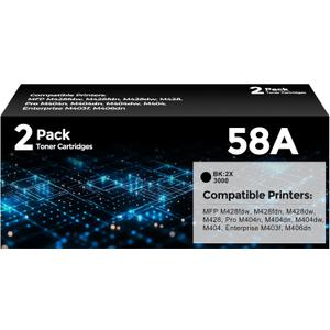 58A CF258A Toner Cartridge 2Pack Compatible with HP 58A 58X CF258A Toner Cartridge Black with Pro MFP M428fdw, M428fdn, M428dw, M428, Pro M404n, M404dn, M404dw, M404(2X 3,000 Pages, Black)