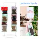 Chip Snack Rack Clip Display Countertop Rack Potato Candy Chip Bag Holder 2 Strand with 30 Clips for Retail Stand Cotton Candy Bags Snacks, 10 x 24 In(White,2 Pieces)