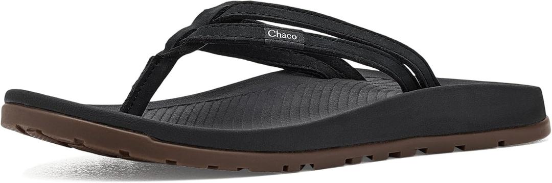 Chaco Women's Lowdown Leather Flip (9, Black)