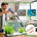 Cordless Aquarium Gravel Cleaner Vacuum: 6-in-1 Electric Fish Tank Cleaner, 36W Rechargeable & 650GPH Strong Suction Automatic Water Changer, Touch Control, Fits 5150 Gallon Tanks