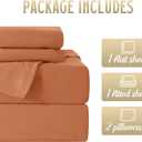Full Sheet Set,4 Pieces Hotel Luxury Breathable Soft Microfiber Bedsheets, Anti Pilling Deep Pockets Easy Care Bed Sheets, Brunt Orange
