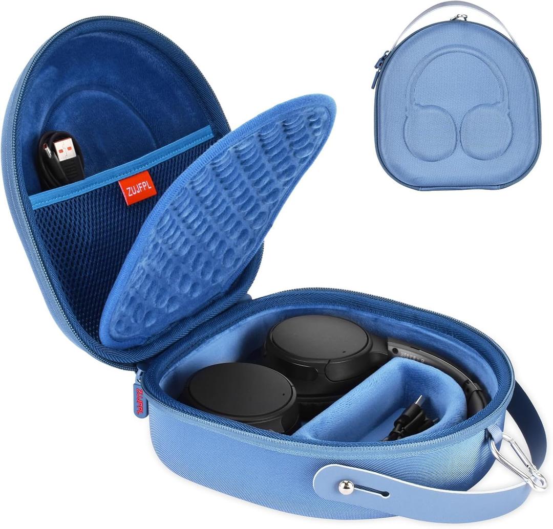EVA Hard Case Compatible with JBL Tune 710BT / 720BT / 770NC, and Sony WH-CH710N/WH-CH720N/WH-CH702N Noise Canceling Wireless Headphones, Premium Travel Protective Storage Bag - Blue