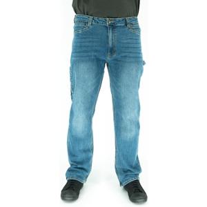 Iron & Haft Men's Journeyman Relaxed/Straight Fit Work Jeans, 12 Pocket Stretch Denim Tactical Jeans, Vintage/Medium Wash (40W x 34L)