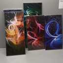 SATINO 5 Pieces Modern Large Canvas Wall Art Colorful Waves Abstract Smoke Effect Pictures Paintings on Canvas for Living Room Bathroom Bedroom Home Office Decor