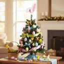 Poen Easter Tree Topper with Bunny Ears Metal Spiral Bunny Ornaments Rabbit Christmas Tree Decor for Easter Holiday Decoration Spring Party Supplies (10 Inches)