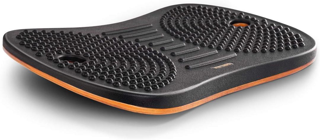 FEZIBO Standing Desk Mat Balance Board, Anti Fatigue Mat Standing Desk Office, Wobble Board with Ergonomic Design, Obsidian Black, Medium
