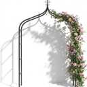 Thickened Metal Garden Arch,16mm Pipe Diameter Heavy-Duty Gothic Garden Arbor for Climbing Plant Roses Vines, Garden Patio Bridal Party Decoration Wedding Arch (Black, XL)